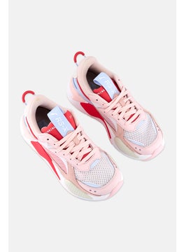 PUMA Kids Girl RS-X Reinvention Lace Up Outdoor Shoes, Pink/White Combo  - Image 4