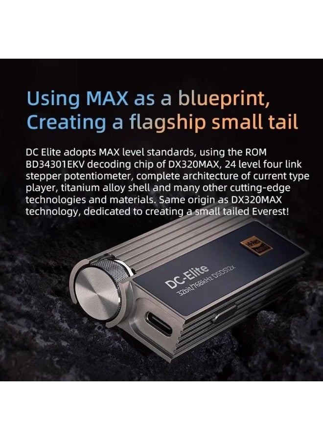 iBasso DC Elite Flagship Portable USB DAC AMP Decoder Headphone Amplifier, Rohm Bd34301ekv, 3.5mm 4.4mm for Android iOS, Silver - Image 5