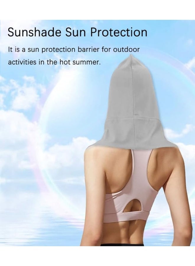 Cooling Hoodie Towel, Multifunctional Sun Protection Rapid Drying and Comfortable Cooling Hoodie Towel for UV Sun Outdoor Use Neck Wrap for Hiking Cycling Gym Yoga - Image 5