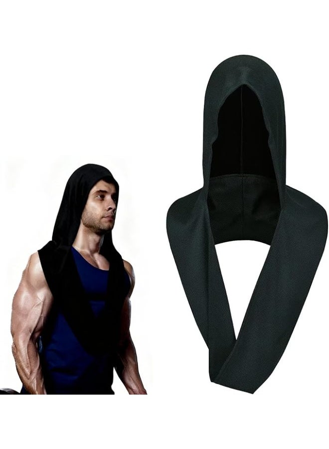 Cooling Hoodie Towel, Multifunctional Sun Protection Rapid Drying and Comfortable Cooling Hoodie Towel for UV Sun Outdoor Use Neck Wrap for Hiking Cycling Gym Yoga - Image 1