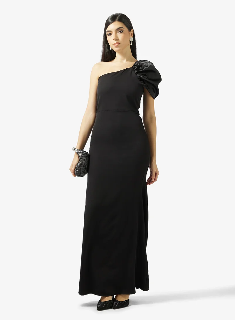 Ella Limited Edition  One Shoulder Ruffled Sleeve Dress for Women | Best Price UAE