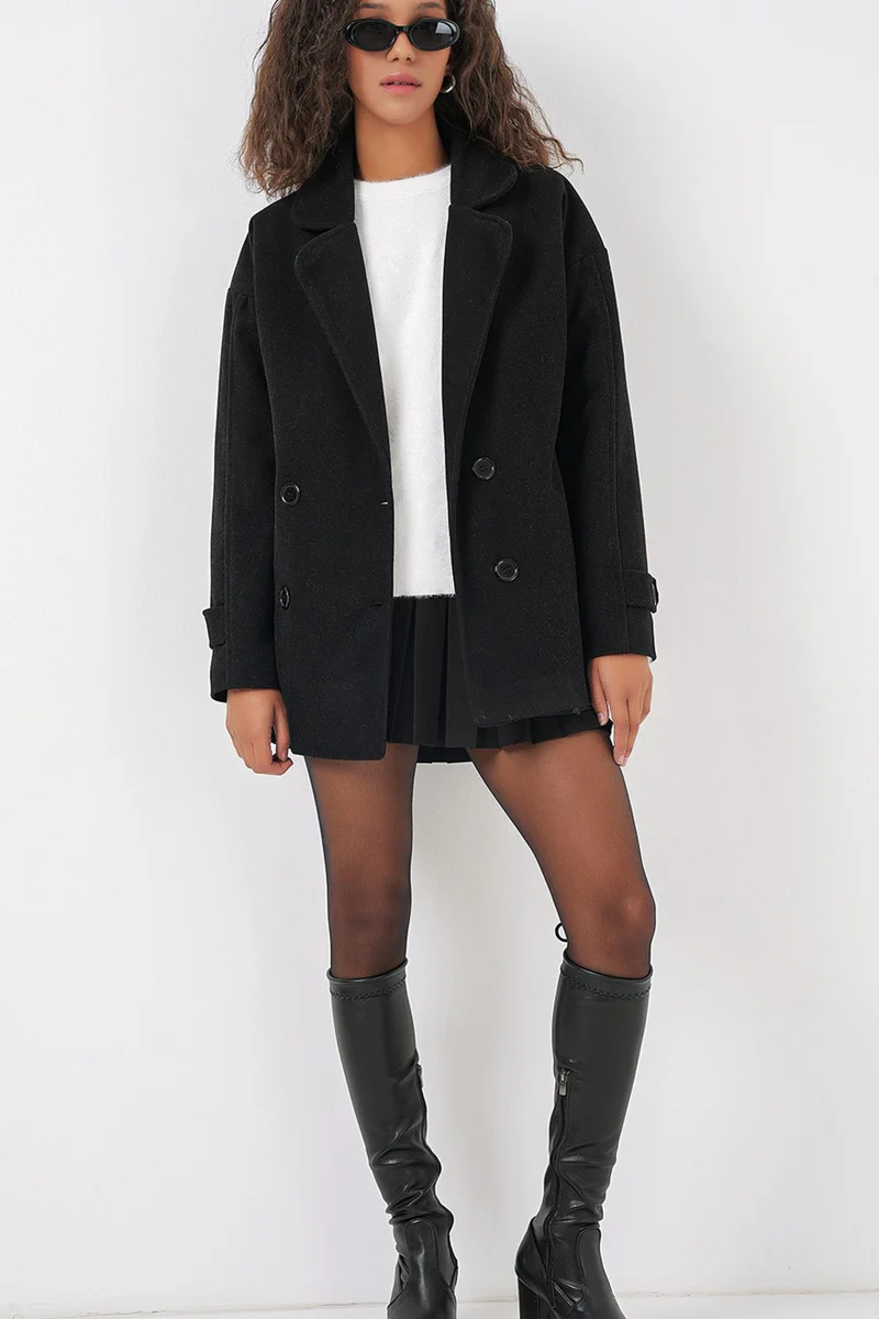 بيغ دارت BDART Relaxed Fit Shawl Collar Buttoned Coat