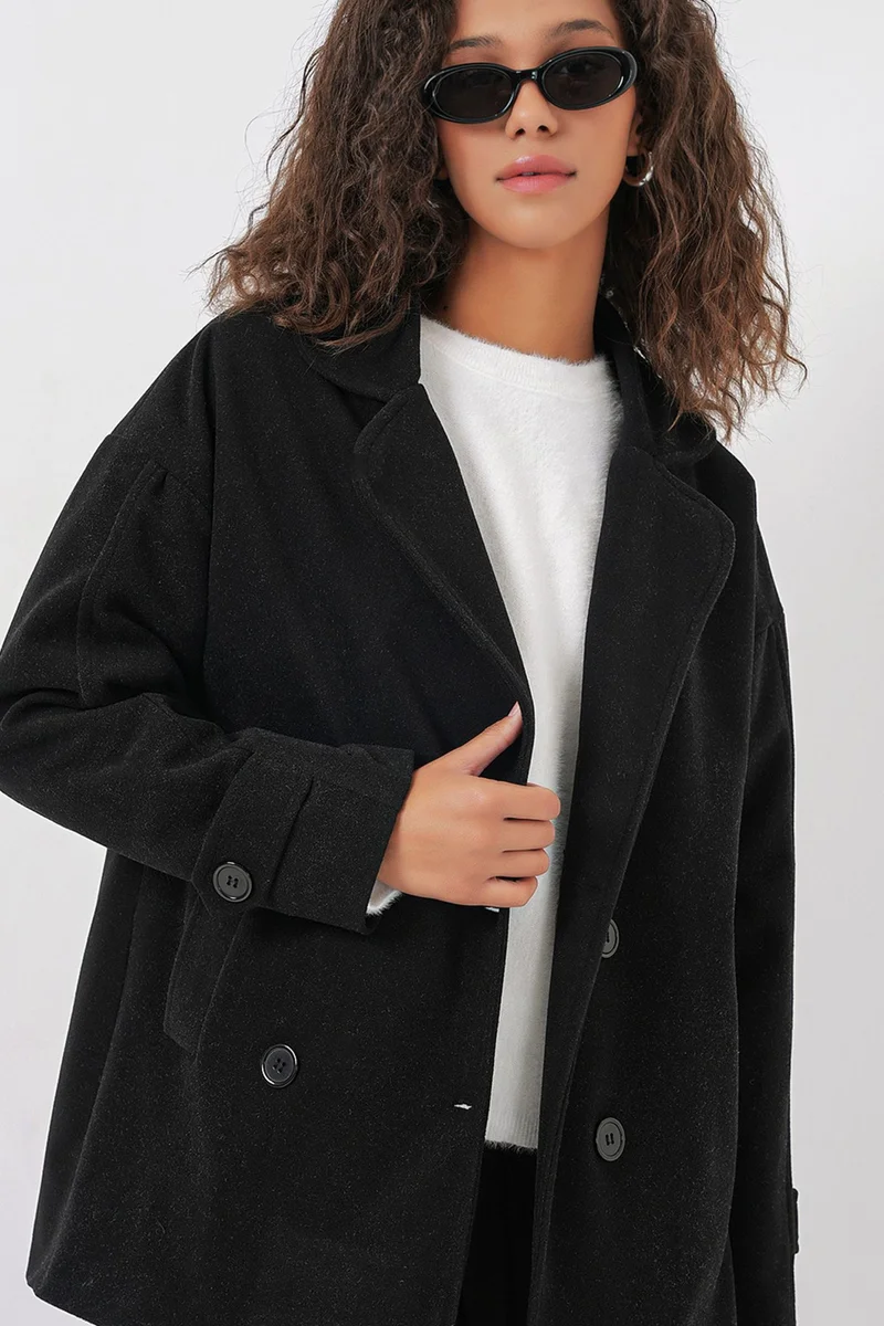 بيغ دارت BDART Relaxed Fit Shawl Collar Buttoned Coat