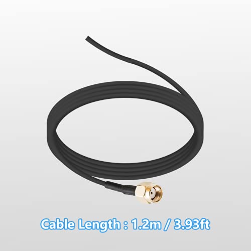 POBADY 2.4G /5G/ 5.8G Dual Frequency WiFi Antenna MIMO Omnidirectional Signal Booster Magnetic Base 6dBi RP-SMA Adapter 1.2M 3.9ft for PCIE Network WiFi Card Router External Antenna Wireless WLAN - Image 3