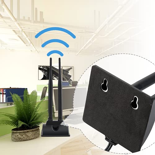 POBADY 2.4G /5G/ 5.8G Dual Frequency WiFi Antenna MIMO Omnidirectional Signal Booster Magnetic Base 6dBi RP-SMA Adapter 1.2M 3.9ft for PCIE Network WiFi Card Router External Antenna Wireless WLAN - Image 5