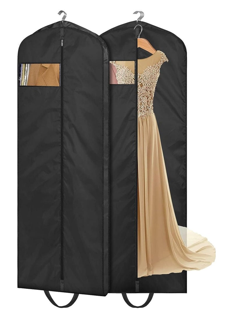  CityRiya-Long أكياس الملابس لتعليق الملابس 2 قطعة أكياس تخزين الملابس حقائب تناسب الحقائب الرسمية للتخزين وأغطية الملابس المعلقة واقي التخزين حقائب فستان طويلة لتخزين خزانة العباءات والسفر - Image 1