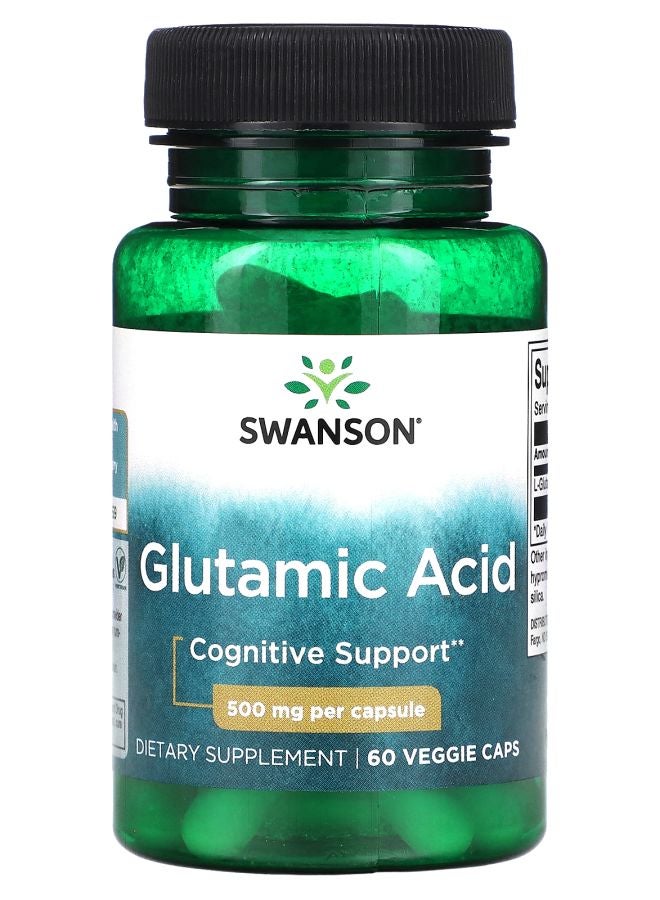 Glutamic Acid 500 mg 60 Veggie Caps
