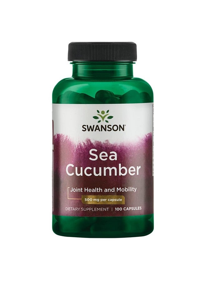 SWANSON Sea Cucumber Natural Supplement Promoting Joint Health & Mobility Support Supports Cartilage Protection & Connective Tissue Health (100 Capsules 500Mg Each) - Image 2