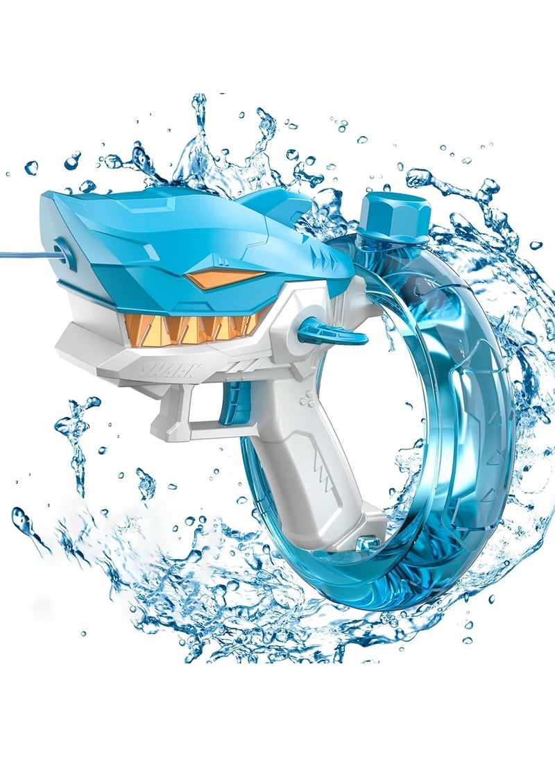 AUTOYSUR Electric Water Gun,Shark Shape Water Guns for Adults Kids,Strong Power,Large Capacity Water Gun,Up to 10m Long Range,Summer Water Gun Toys,Pool Beach Outdoor Party Toys Kids Ages 8-12,Blue - Image 1