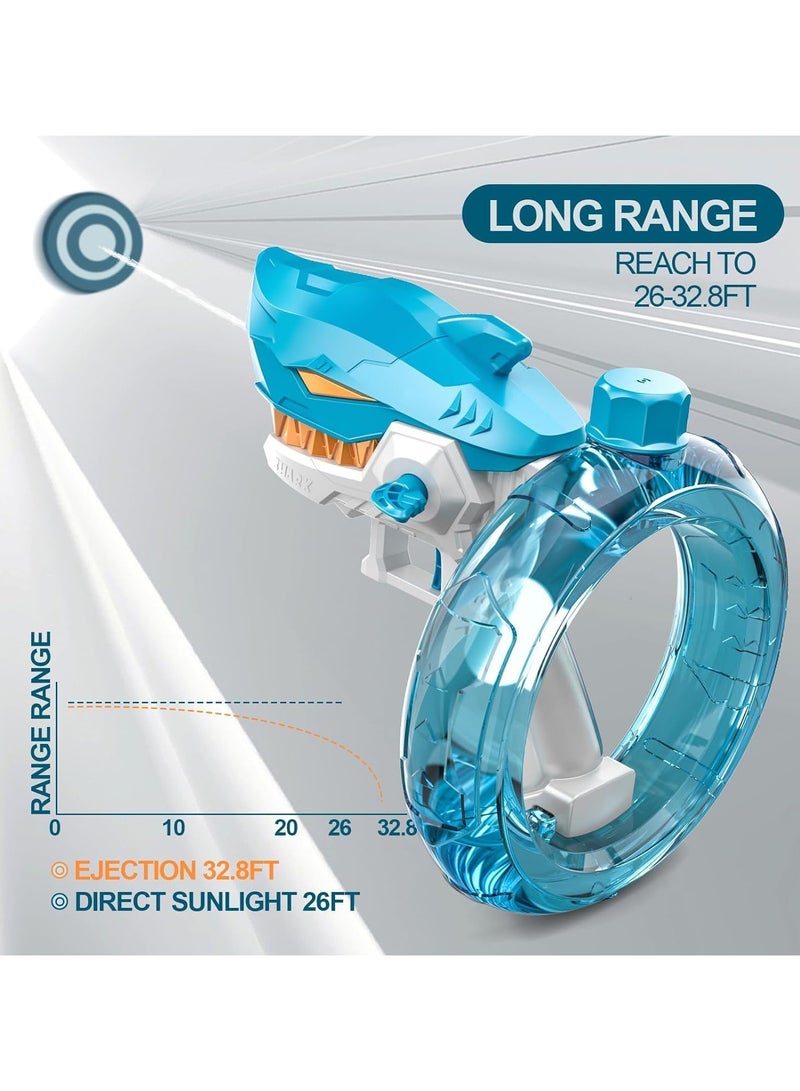 AUTOYSUR Electric Water Gun,Shark Shape Water Guns for Adults Kids,Strong Power,Large Capacity Water Gun,Up to 10m Long Range,Summer Water Gun Toys,Pool Beach Outdoor Party Toys Kids Ages 8-12,Blue - Image 3