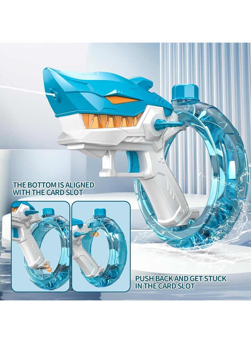 AUTOYSUR Electric Water Gun,Shark Shape Water Guns for Adults Kids,Strong Power,Large Capacity Water Gun,Up to 10m Long Range,Summer Water Gun Toys,Pool Beach Outdoor Party Toys Kids Ages 8-12,Blue - Image 4