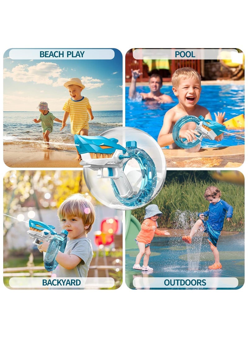 AUTOYSUR Electric Water Gun,Shark Shape Water Guns for Adults Kids,Strong Power,Large Capacity Water Gun,Up to 10m Long Range,Summer Water Gun Toys,Pool Beach Outdoor Party Toys Kids Ages 8-12,Blue - Image 5