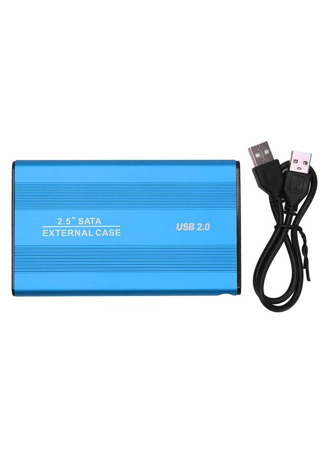 Thoraya 2.5 Inch Portable Metal External Hard Drive USB2.0 Ultra-thin External Hard Drive Blue 320GB  - Image 1