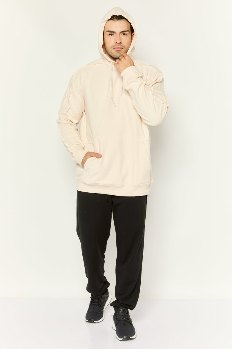 adidas Originals Men Sportswear Fit Long Sleeves Outdoor Hoodies, Beige  - Image 2
