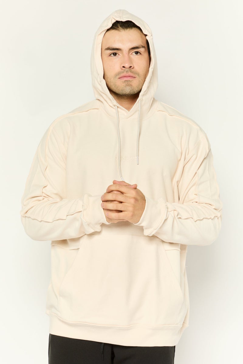 adidas Originals Men Sportswear Fit Long Sleeves Outdoor Hoodies, Beige  - Image 1