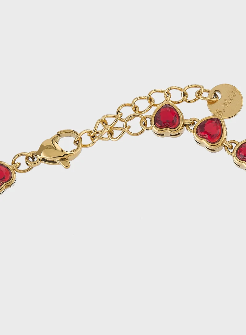 Staurtz Crystal Heart Bracelet
