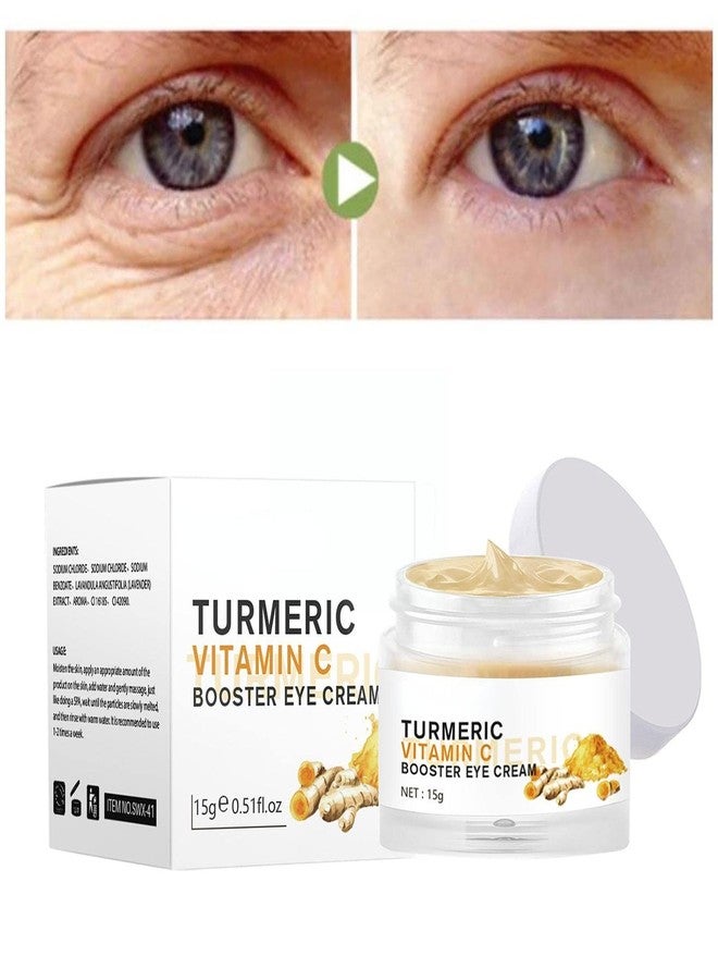 2PCS Turmeric Vitamin C Eye Cream for Wrinkle Dark Circles Under Eye Treatment Women Firm Hydrating brightening Correcting Turmeric Eyes moisturizer Cream - Image 3