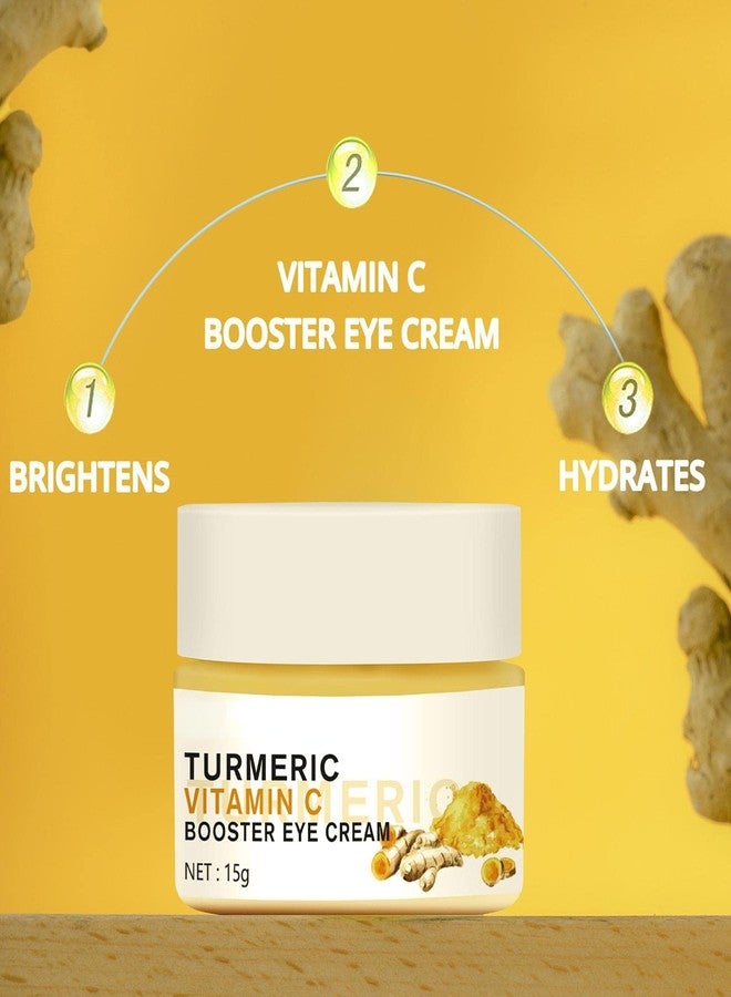 2PCS Turmeric Vitamin C Eye Cream for Wrinkle Dark Circles Under Eye Treatment Women Firm Hydrating brightening Correcting Turmeric Eyes moisturizer Cream - Image 4