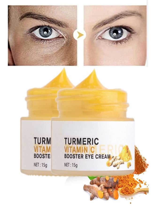2PCS Turmeric Vitamin C Eye Cream for Wrinkle Dark Circles Under Eye Treatment Women Firm Hydrating brightening Correcting Turmeric Eyes moisturizer Cream - Image 1