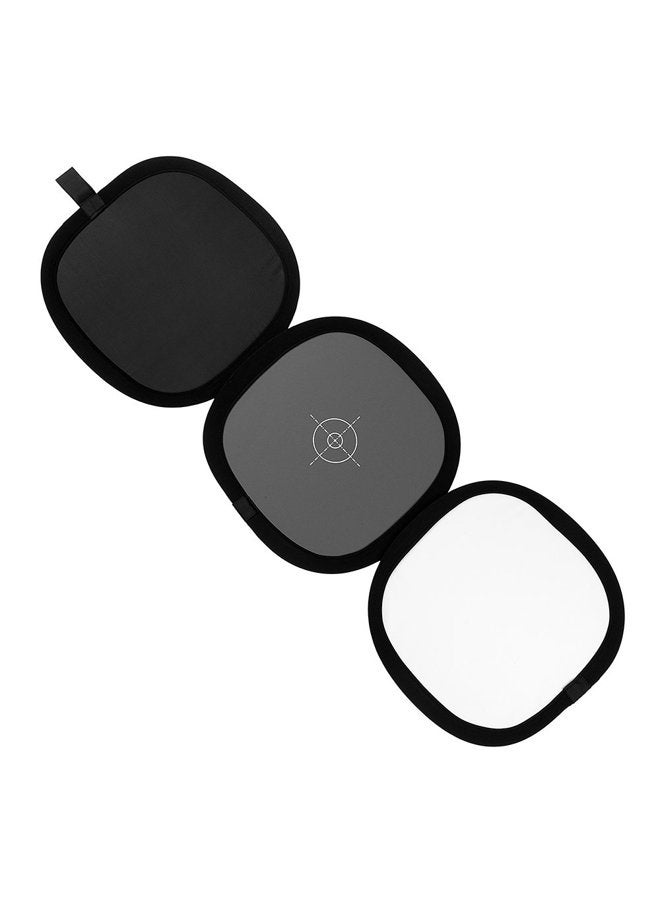 Fotodiox Hand-held Collapsible Tri-fold Reflector + Gray Card/White Balance Digital Target Combo Disc - Image 1
