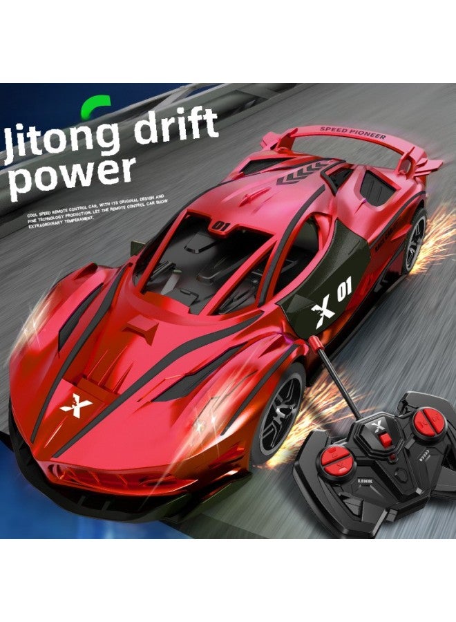 Loquat Children's Electric Remote Control Toy Sports Car Rc Rechargeable Drift Light Racing Boy's Electric Stall Toys-Color:18a Green Bugatti Simulated Skeleton Remote Control Car-Scale:Dual Battery Versio - Image 4