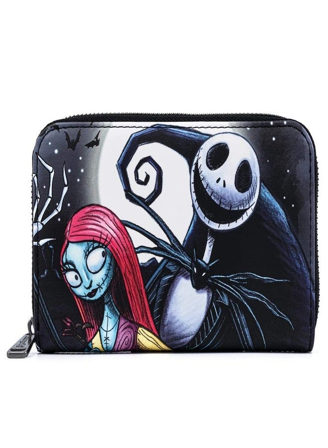Loungefly x Disney Nightmare Before Christmas Jack and Sally Simply Meant to Be ZIp-Around Wallet - Image 1