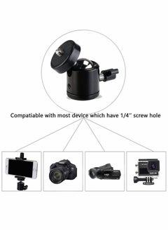 Y&D Mini Ball Head Screw Tripod Mount Universal 1/4" Swivel 360 Degree Rotating Mount Base Adapter for DSLR Cameras Tripods Monopods Camcorder Light Stand (2 Pack)  - Image 2