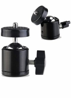 Y&D Mini Ball Head Screw Tripod Mount Universal 1/4" Swivel 360 Degree Rotating Mount Base Adapter for DSLR Cameras Tripods Monopods Camcorder Light Stand (2 Pack)  - Image 4