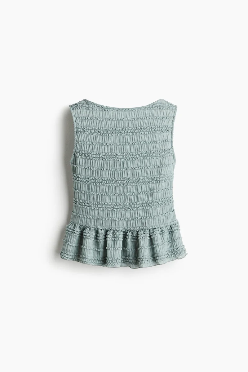 H&M Frill-trimmed peplum top