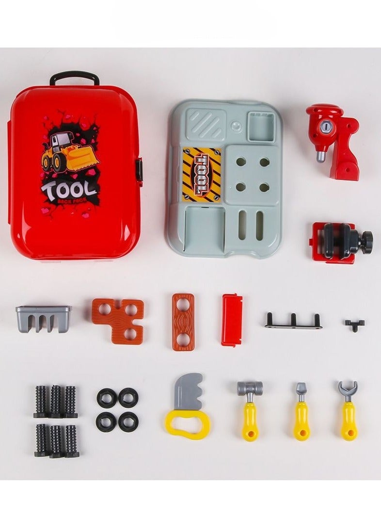 Children's simulated kitchen, cooking utensils, cosmetics, doctor's tool set, family backpack box, toys - Image 2