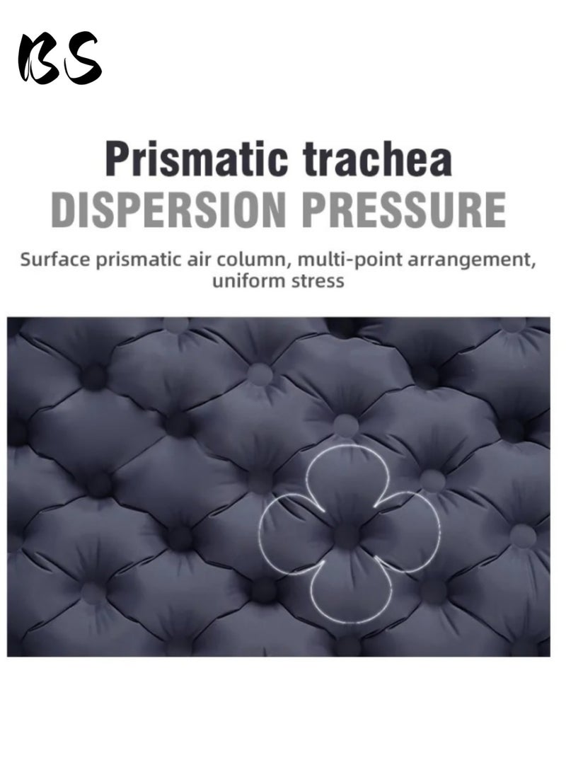 BS Double camping sleeping mat | Ultralight camping mat | With pillow | Built-in foot pump | Inflatable sleeping mat | Lightweight and portable | Suitable for camping | Backpacking | Hiking | Tent camping. - Image 4