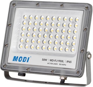 MODI 50W LED Flood Light, 6500K Cool White Outdoor Security Light, 6000 Lumens IP65 Waterproof SMD Floodlight, Aluminum PC Body, AC100-240V, 4KV Surge Protection for Villa Garden Garage - view 2