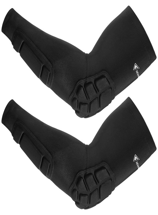 Newbyinn Padded Arm Sleeves 2 Pack, Elbow Forearm Crashproof Pads for Football Basketball Volleyball Soccer - Image 1