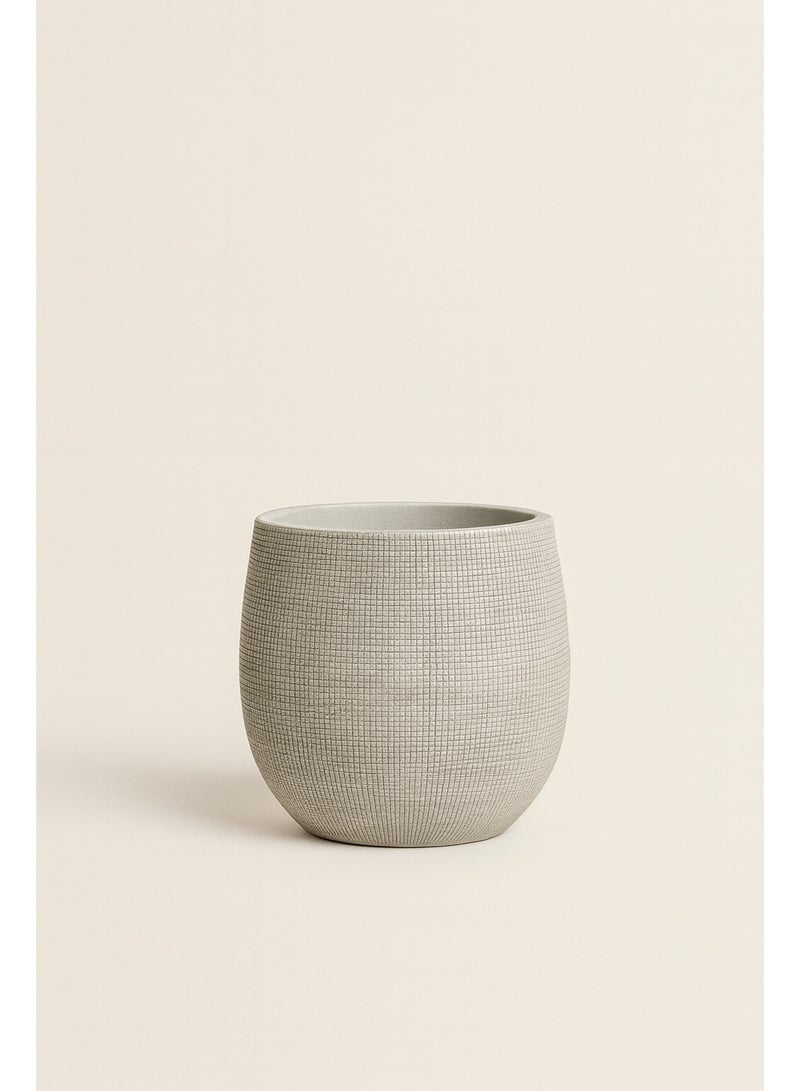 حوض زرع ديكوري بلون رملي محايد – تصميم عصري أنيق (24×24 سم) - Image 3