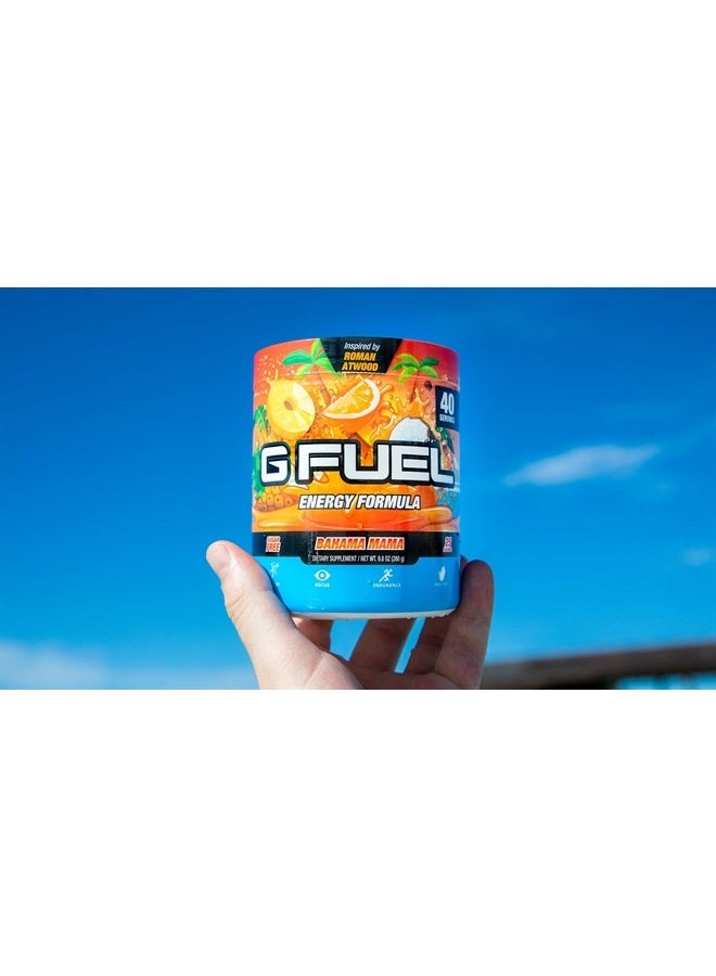 G Fuel مسحوق الطاقة من رومان أتوود، خالي من السكر، مكمل كافيين نقي للتركيز، قابل للخلط مع الماء، بنكهة البرتقال، جوز الهند والأناناس، أحماض أمينية للتركيز، مزيج من الفيتامينات + مضادات الأكسدة - 9.8 أونصة (40 حصة) - Image 5