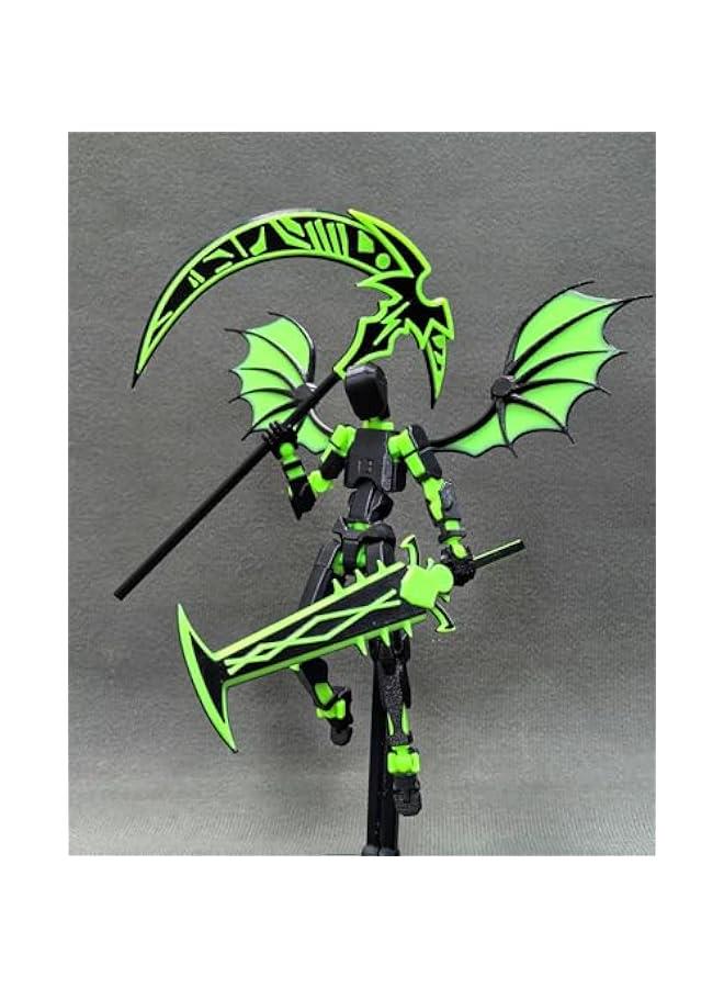T13 Action Figure(Assembly Completed),Titan 13 Robot Action Figures ,3D Printed Dummy 13 Action Figure Articulated, Lucky 13 Gift for Collectors Desktop Decorations,muñeco de acción(Black Green) - Image 5