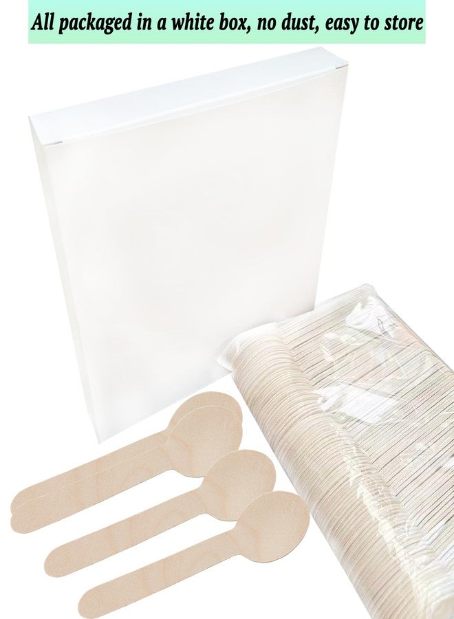 TANGTEA 100 Pack Wooden Spoons Disposable - 6.3 Inch Length Biodegradable Cutlery - Compostable Bamboo Spoon For Chocolate, Coffee, Flavor, Ice Cream, Dessert, Parties, Dinners, Catering Services, Gatherings - Image 5