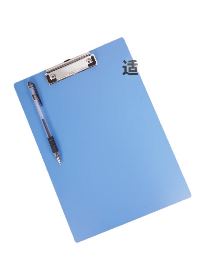 Simaa A4 Writing Clipboard, Office Supplies Writing Clipboard, Metal Strong Clip Plastic File Folder Clipboard, Menu Clip, Multifunctional Writing Pad, Vertical Blue - Image 2