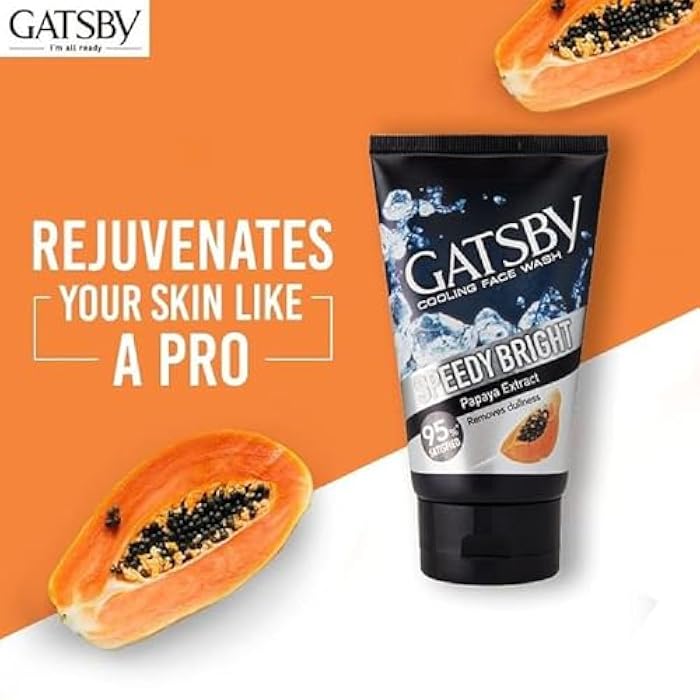 Gatsby speedy bright cooling face wash with papaya extract - 100 gm - Image 3