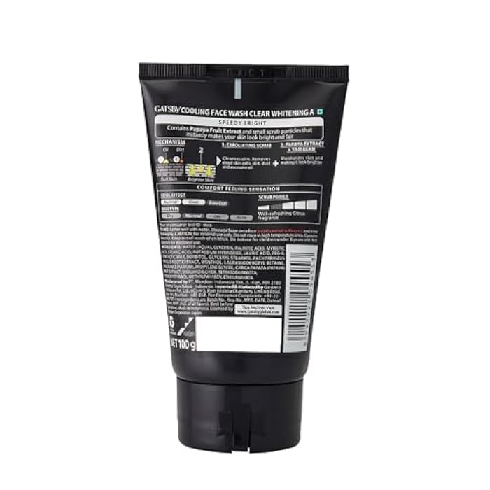 Gatsby speedy bright cooling face wash with papaya extract - 100 gm - Image 2