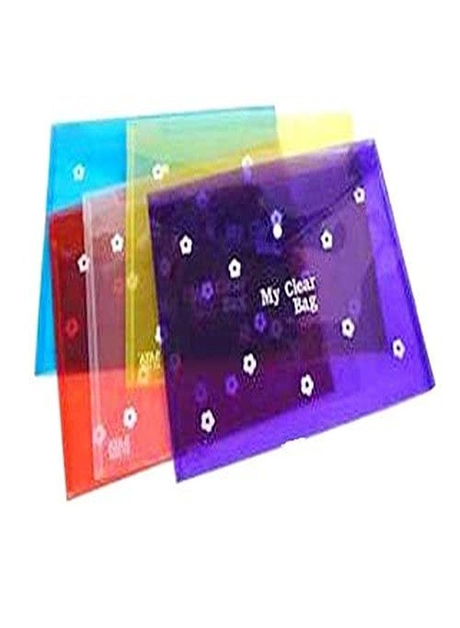 حافظة تخزين ملفات بتصميم زهور من Shining Zon، مزودة بزر كبس، مصنوعة من البلاستيك، مناسبة لأوراق بحجم A4 و FS Legal - عبوة من 20 قطعة - Image 3