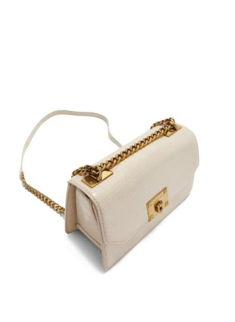 Charles & Keith Charles & Keith Flap Crocodile Print Tote Crossbody Shoulder Bag  - Image 3