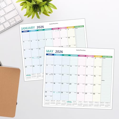 BowCuk 2026-2027 Magnetic Calendar for Refrigerator - 18 Monthly Calendar from Jan 2026 - Jun 2027, 13 x 11.3 In, Magnetic Fridge Calendar 2026 with Strong Magnets, Thick Paper, Ample Writing Space - Image 2