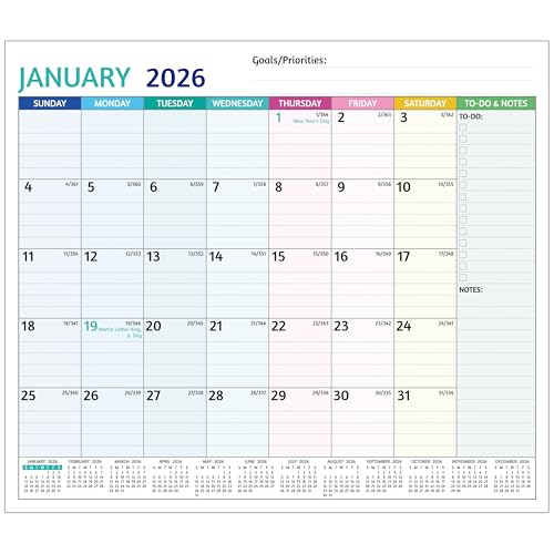 BowCuk 2026-2027 Magnetic Calendar for Refrigerator - 18 Monthly Calendar from Jan 2026 - Jun 2027, 13 x 11.3 In, Magnetic Fridge Calendar 2026 with Strong Magnets, Thick Paper, Ample Writing Space - Image 1