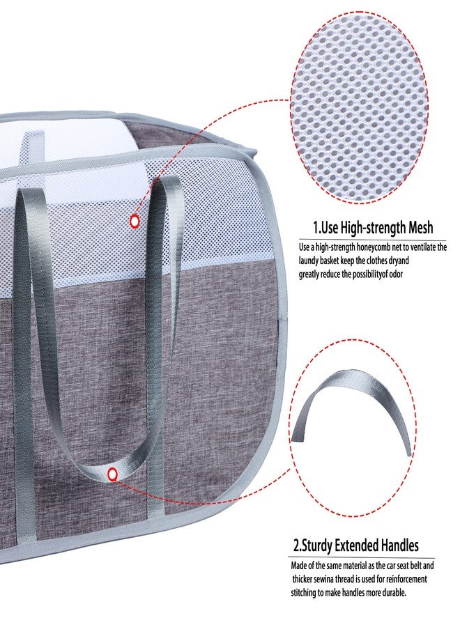 XIAYAN Pop Up Laundry Hamper，with Durable Handles collapsible laundry basket，Easy to Open and Fold for college Dorm,kids room，travel (Gray)… - Image 5