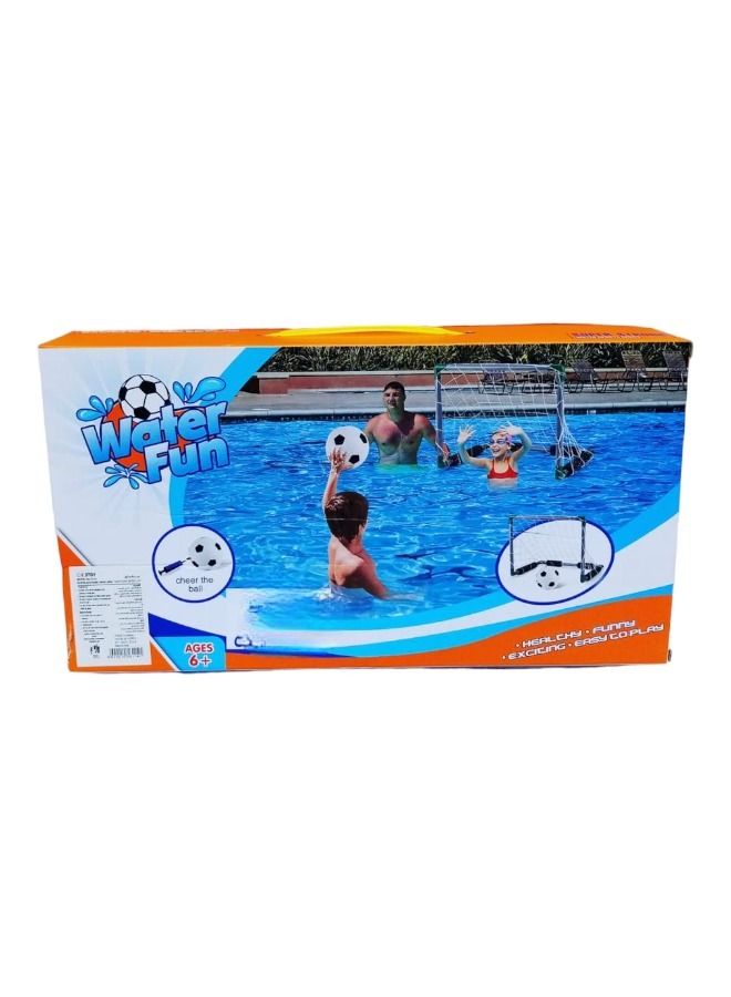 child toy Outdoor Playing Water Polo Goal Post Set for kids Children  Beach Floating Hoops Swimming Pool Toys Ball Games Water Sports  - Image 2