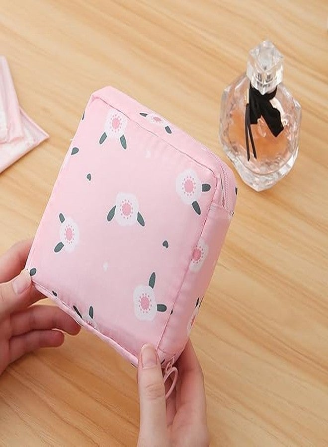 AVAIYA Portable Mini Fashion Nursing Sanitary Pouch Napkin Pouch Pad Holder Zipper Travel Cosmetic Makeup Jewellery Storage Bag for Girl and Women Santiary pad (2 PCS) - Image 2