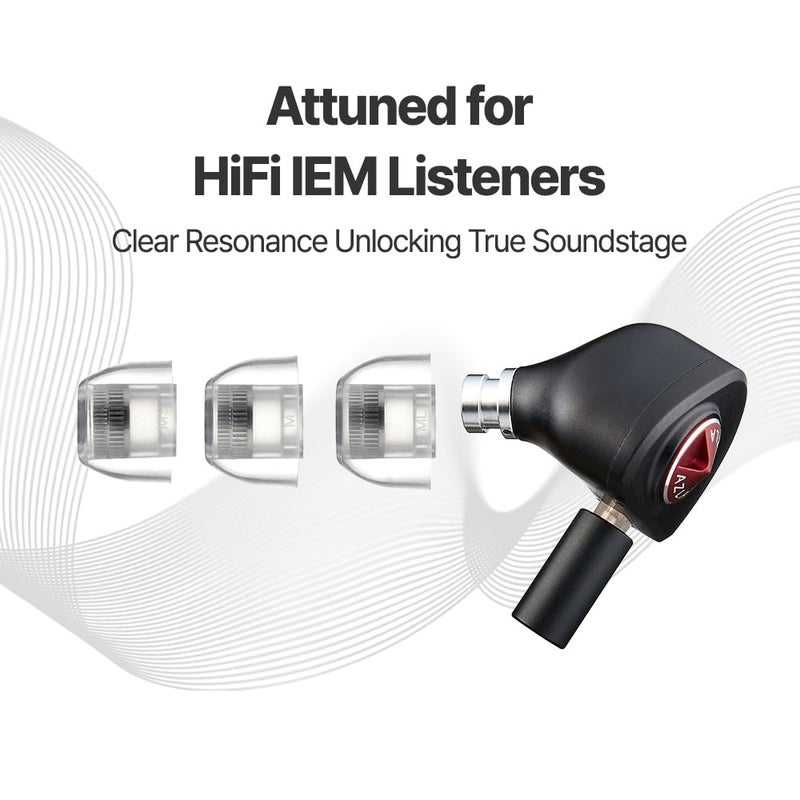 AZLA Mithryl IEM Ear Tips â€“ Surgical Stainless Steel Core for HiFi in Ear Monitors, Wired Earbuds, IEM Earphones & Headphones â€“ Earbud Replacement Tips for Clear Spacious Sound (2 Pair) (M) - Image 3