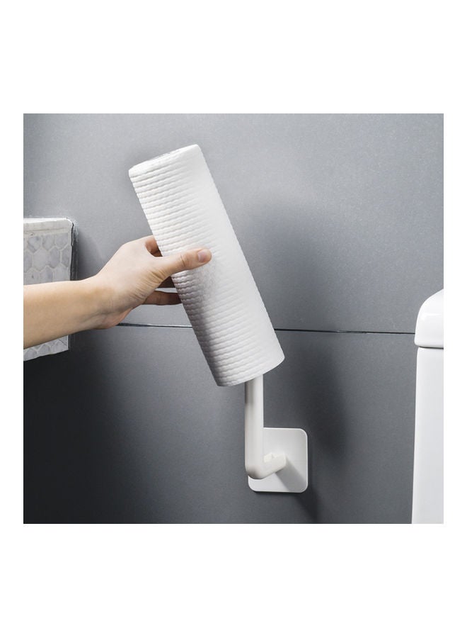 2-Piece Wall Mounted Paper Towel Holder White 11.6x7cm - Image 4