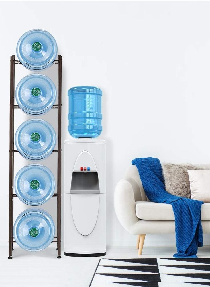 DubaiGallery Water Cooler Jug Rack 5-Tier Water Storage Rack for 5Bottles, Detachable Heavy Duty Water Bottle Rack - Image 4